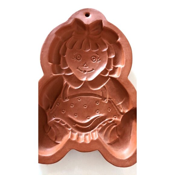 The Fox Run Terracotta Cookie Craft Mold Hand Crafted Rag Doll 7 "*5" New - Picture 10 of 12